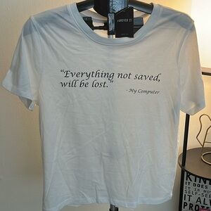 Forever 21 White Quote T-Shirt